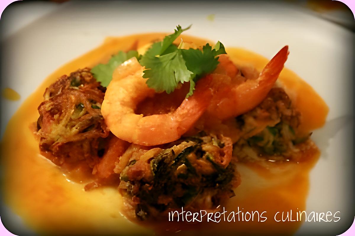 recette keftas de courgettes et crevettes en sauce tomate