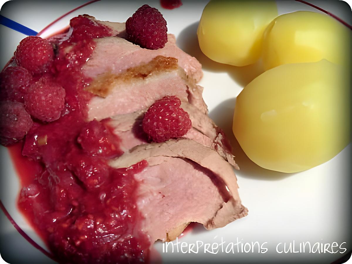 recette magret de canard aux framboises