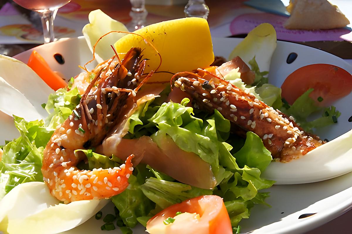 recette langoustines en salade