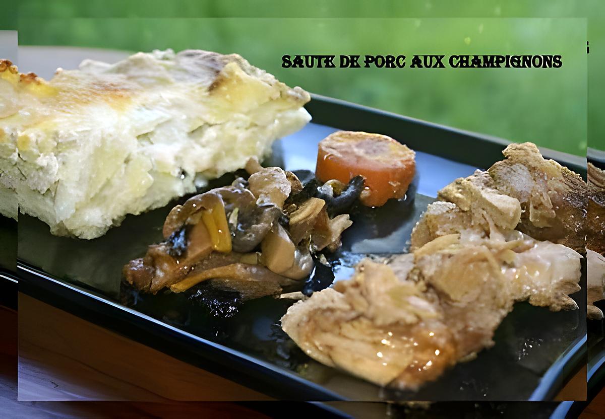 recette SAUTE DE PORC AUX CHAMPIGNONS DES BOIS