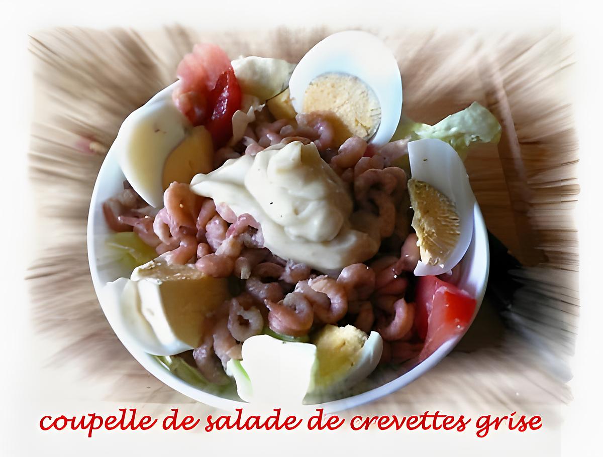 recette coupelle de salade de crevettes grise