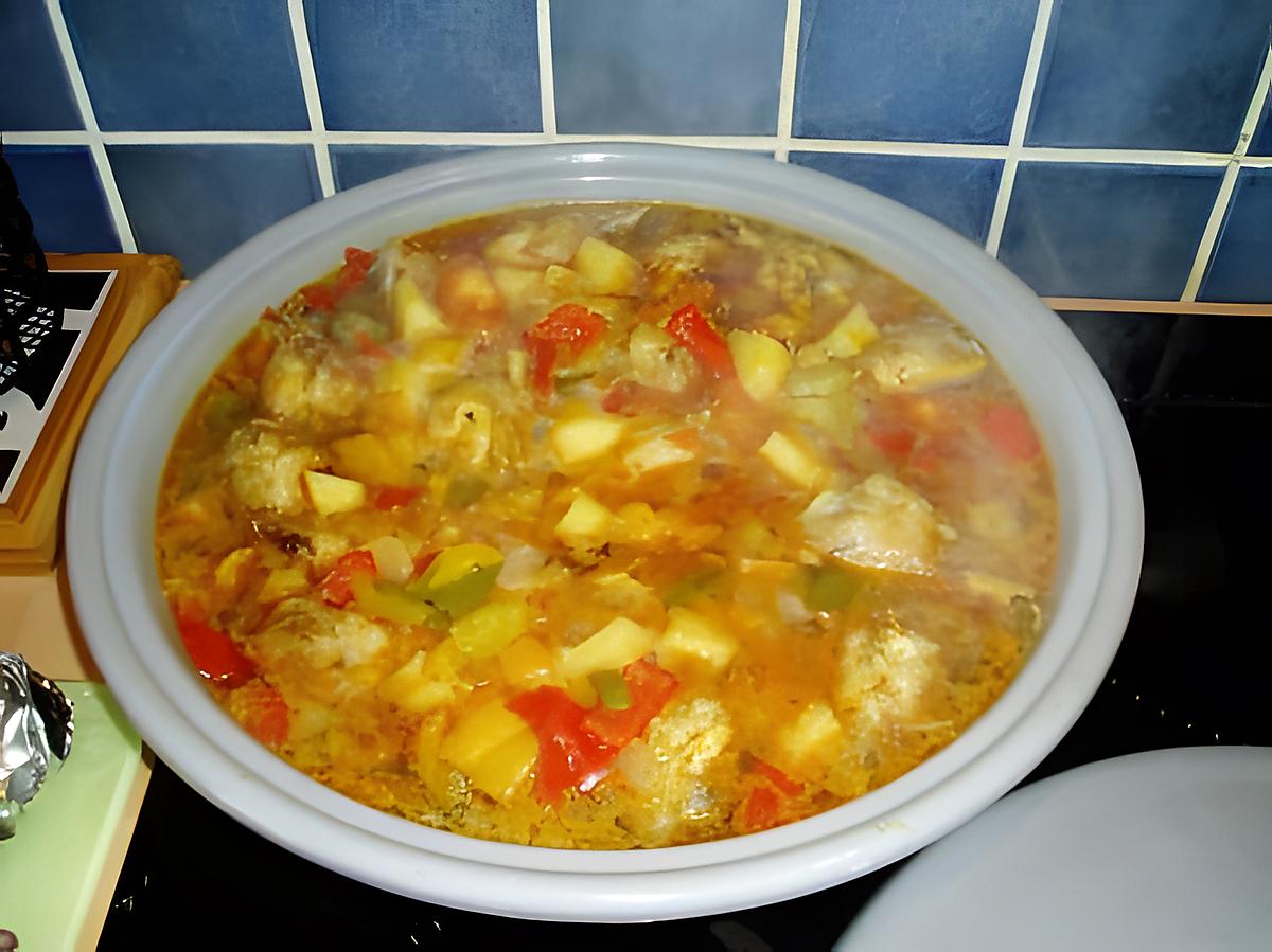 recette tajine de poulet au poivrons et pommes de terre