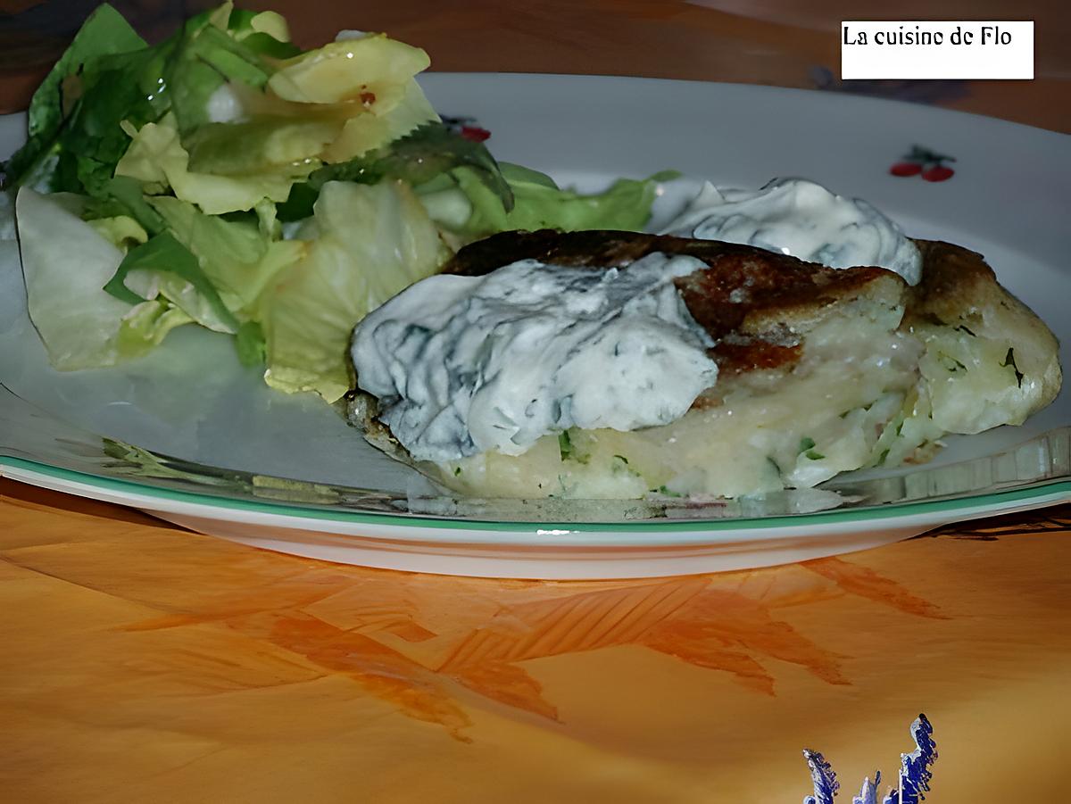 recette Galettes de poisson au safran, sauce aux herbes