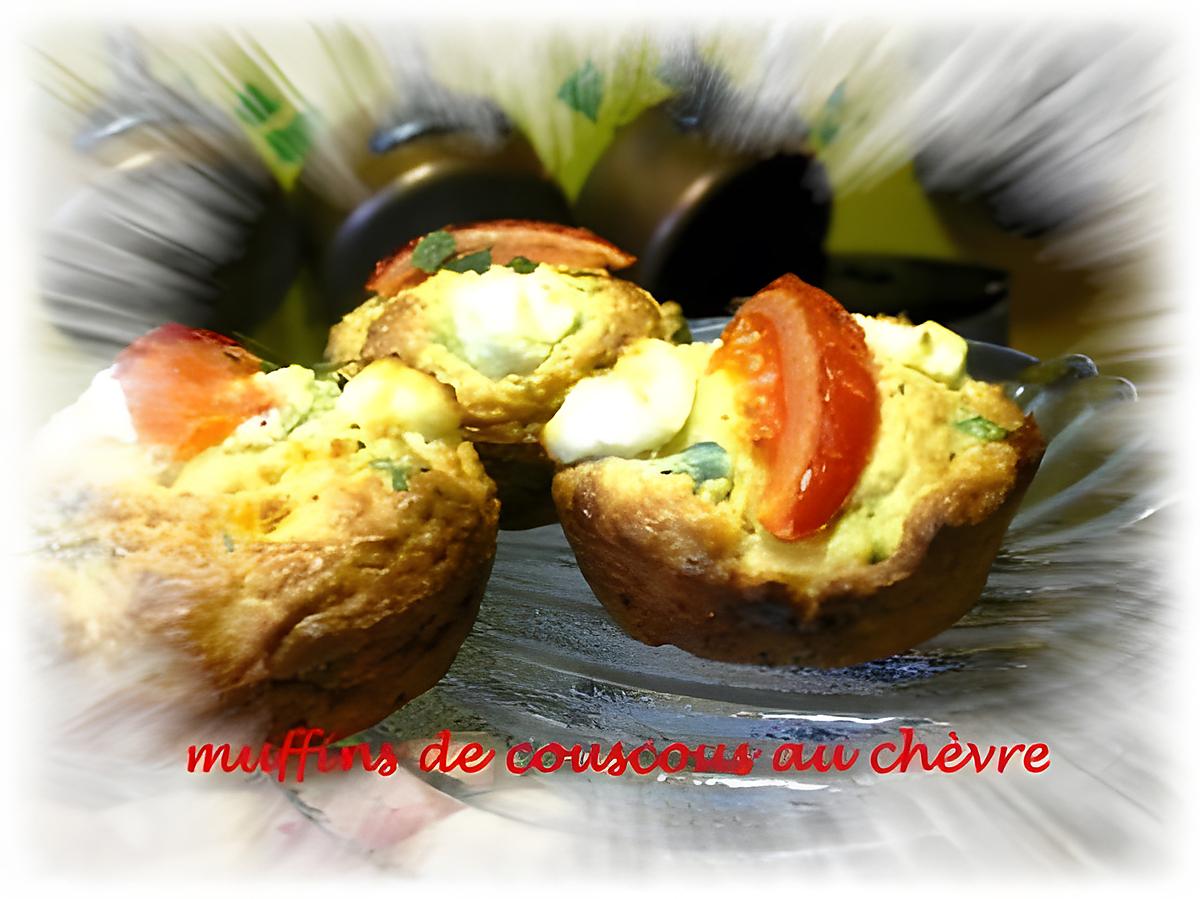 recette muffins de couscous au chèvre