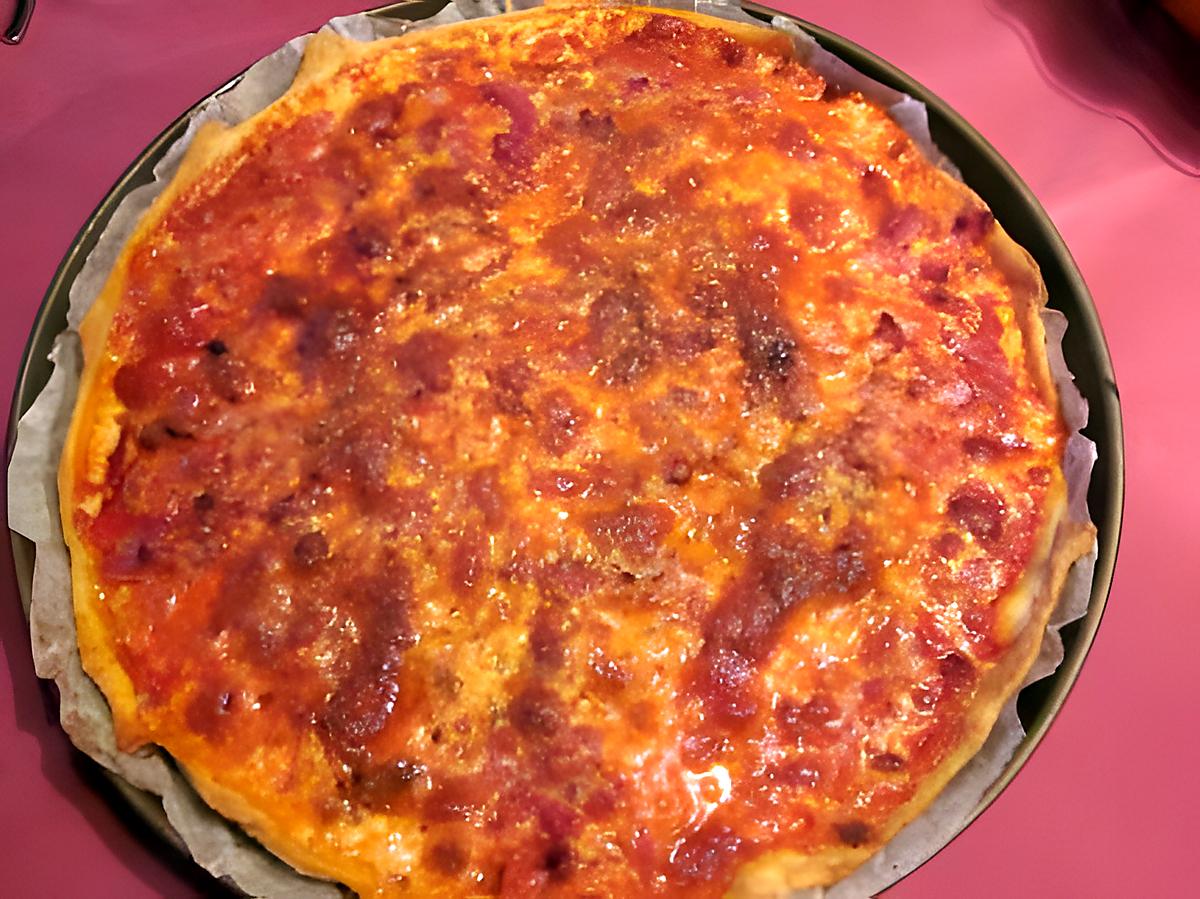 recette PIZZA AUX LARDONS FUMES