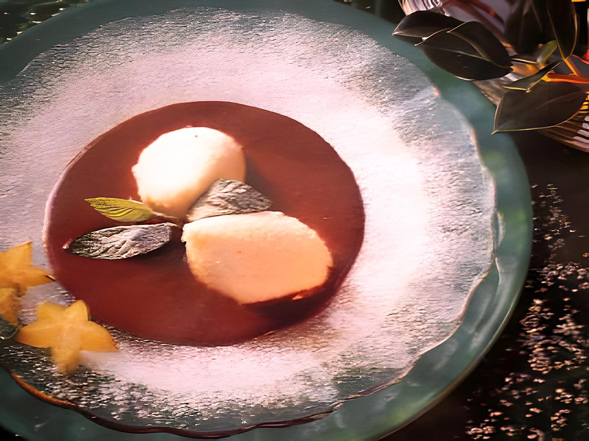 recette Mousse aux poires sauce choco