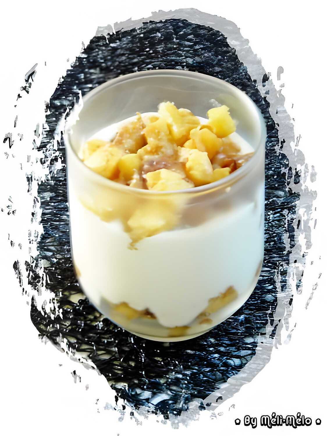 Dessert crémeux pommes-bananes & spéculoos