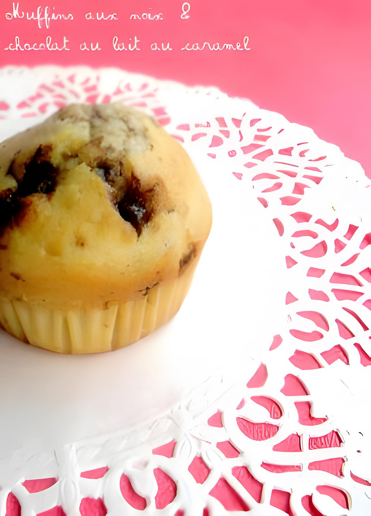 recette Muffins aux Noix & Chocolat au Lait au Caramel