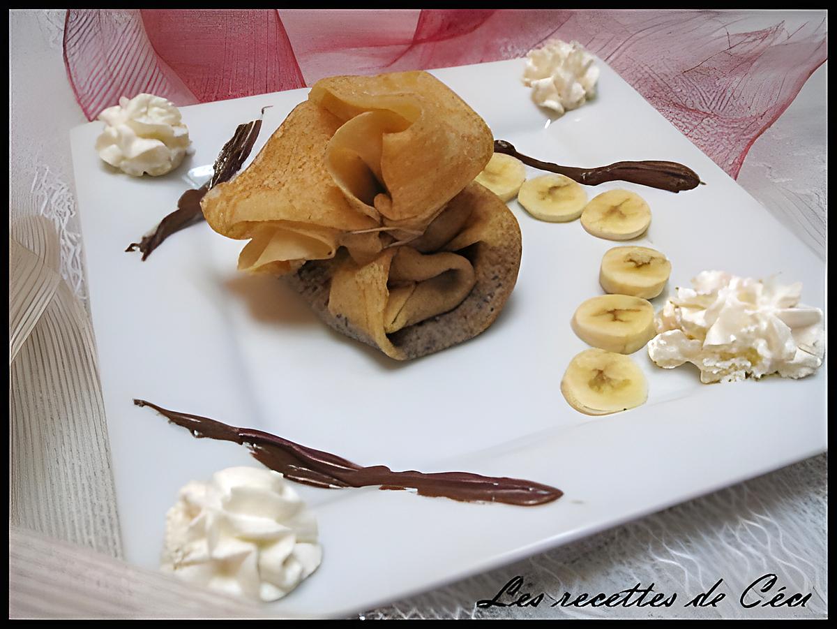 recette Aumonière au nutella et à a banane
