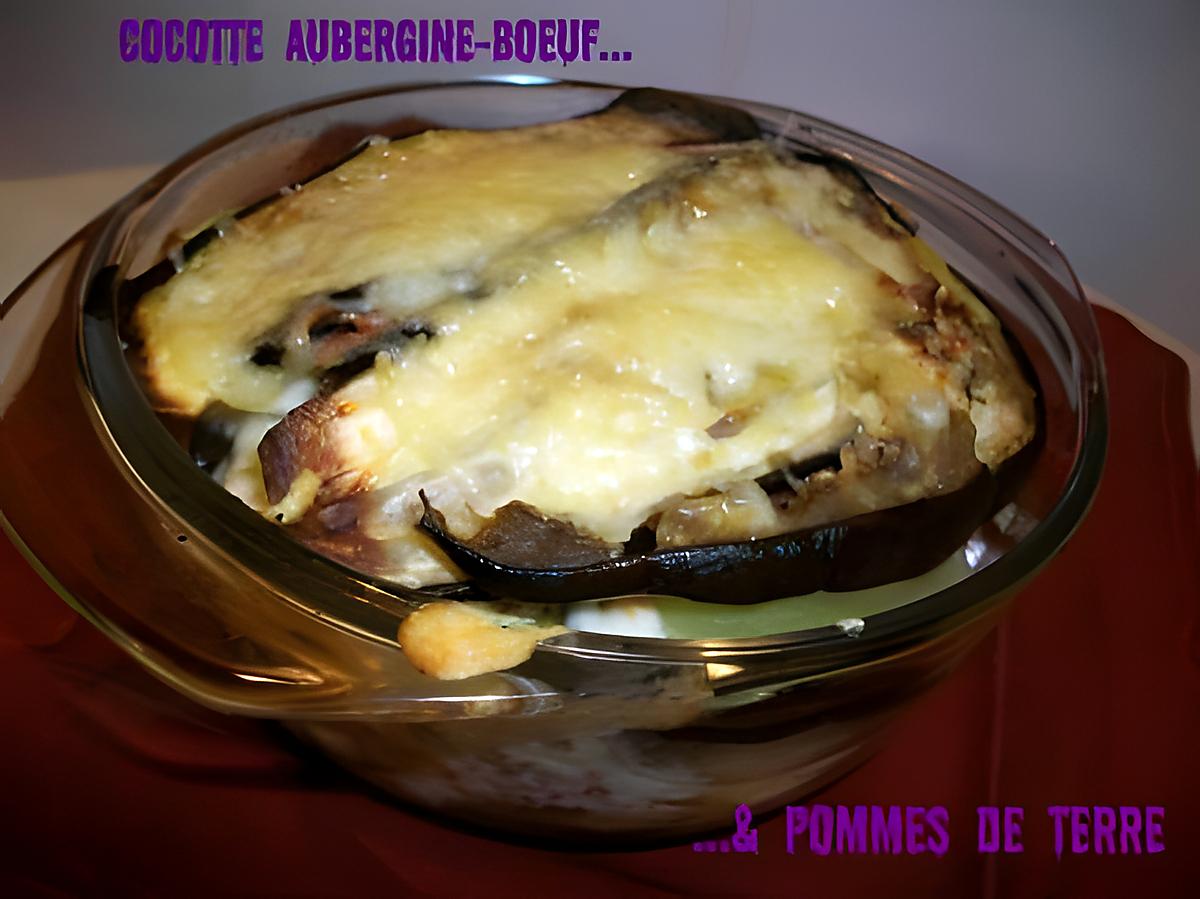 recette Cocotte aubergine-boeuf & pommes de terre