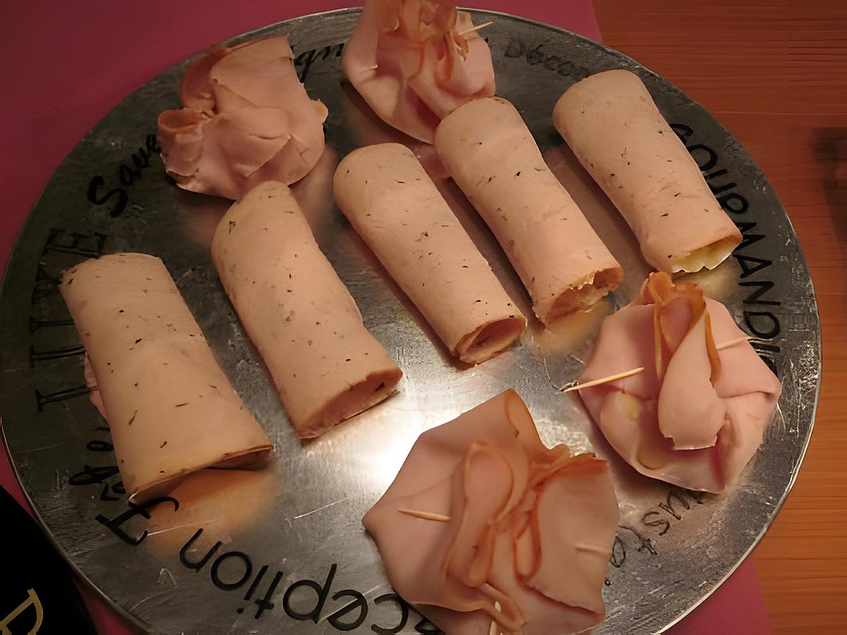 recette AUMONIERES DE JAMBON A LA PUREE DE POMME DE TERRE (recette réalisée par ma fille de 7 ans)