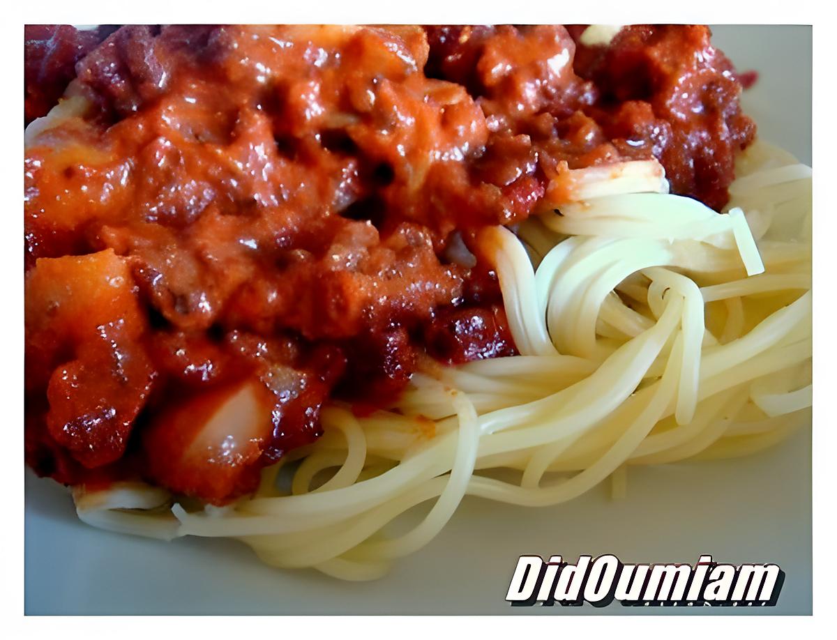 recette spaghettis Bologaises de ma maman