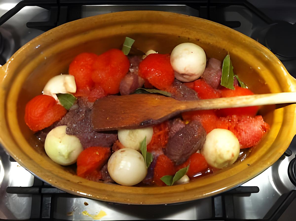 recette Boeuf confit aux oignons