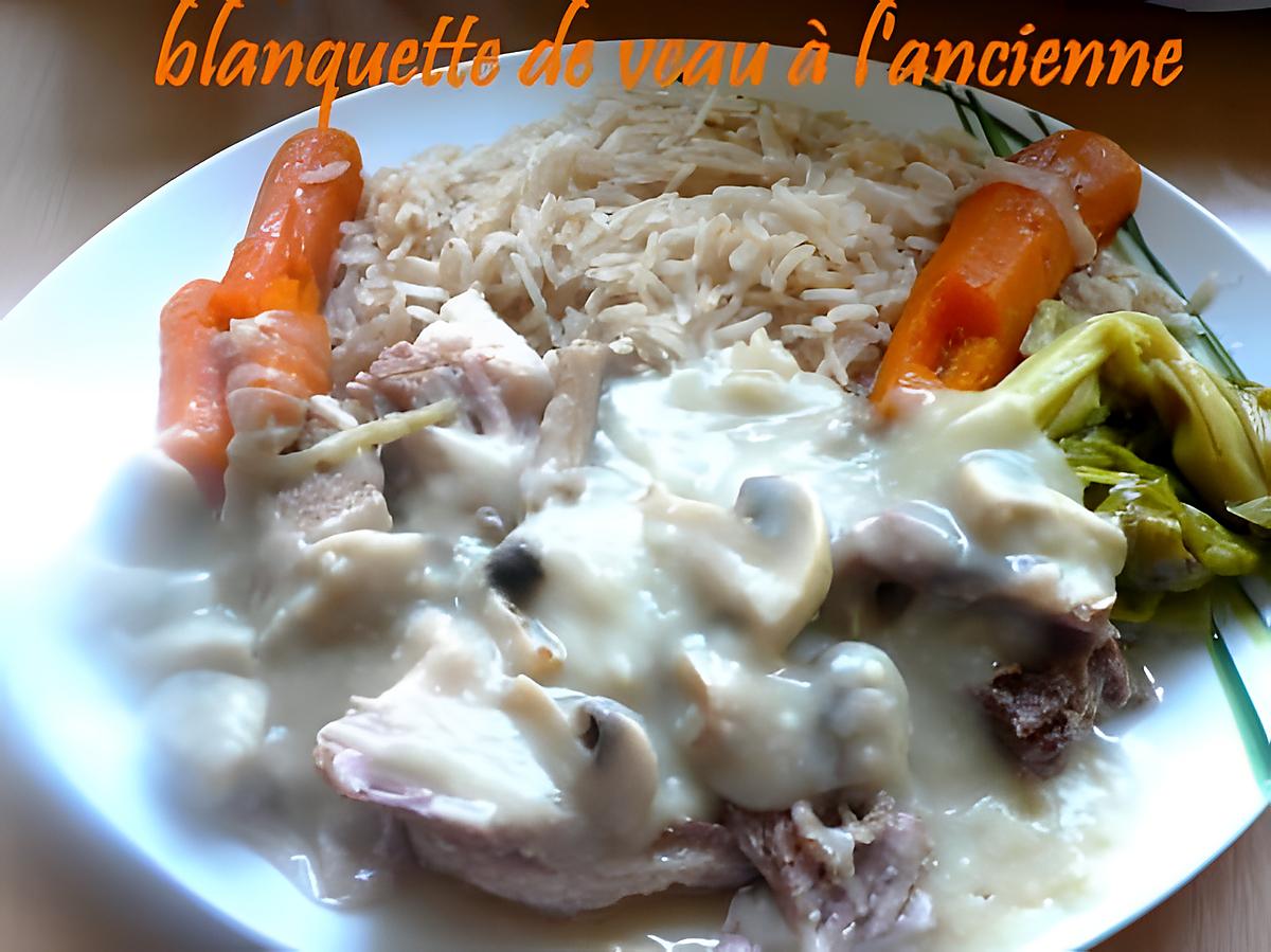 recette blanquette de veau à l'ancienne