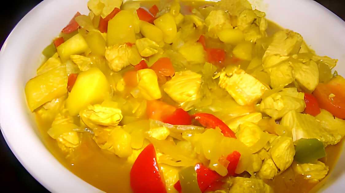 Poulet Au Curry Et Aux Pommes