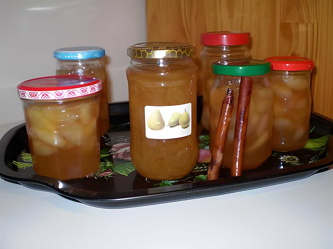 Recette de Confiture de poires cannelle