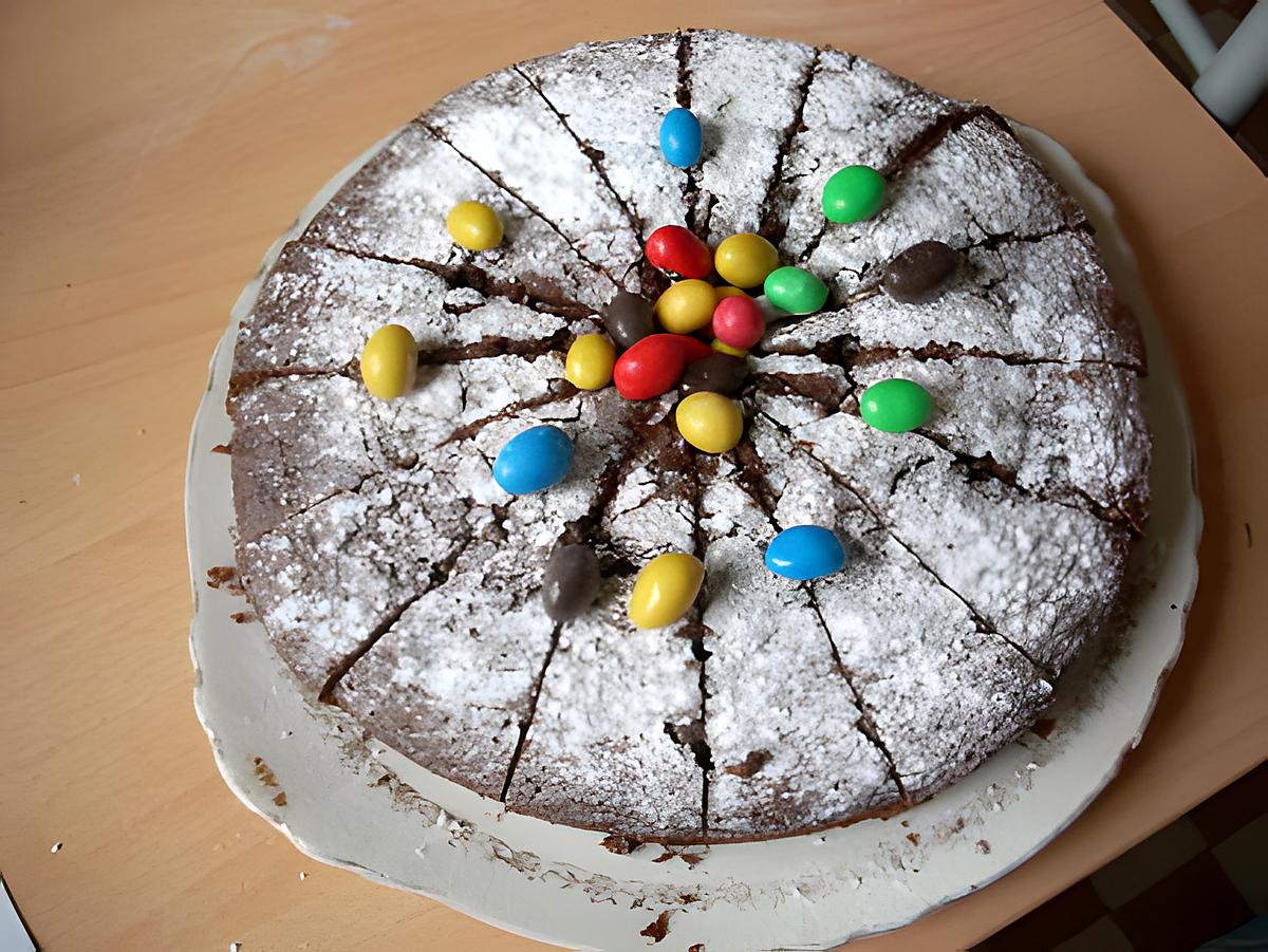 recette fondant au crunch et eclats de m&m's