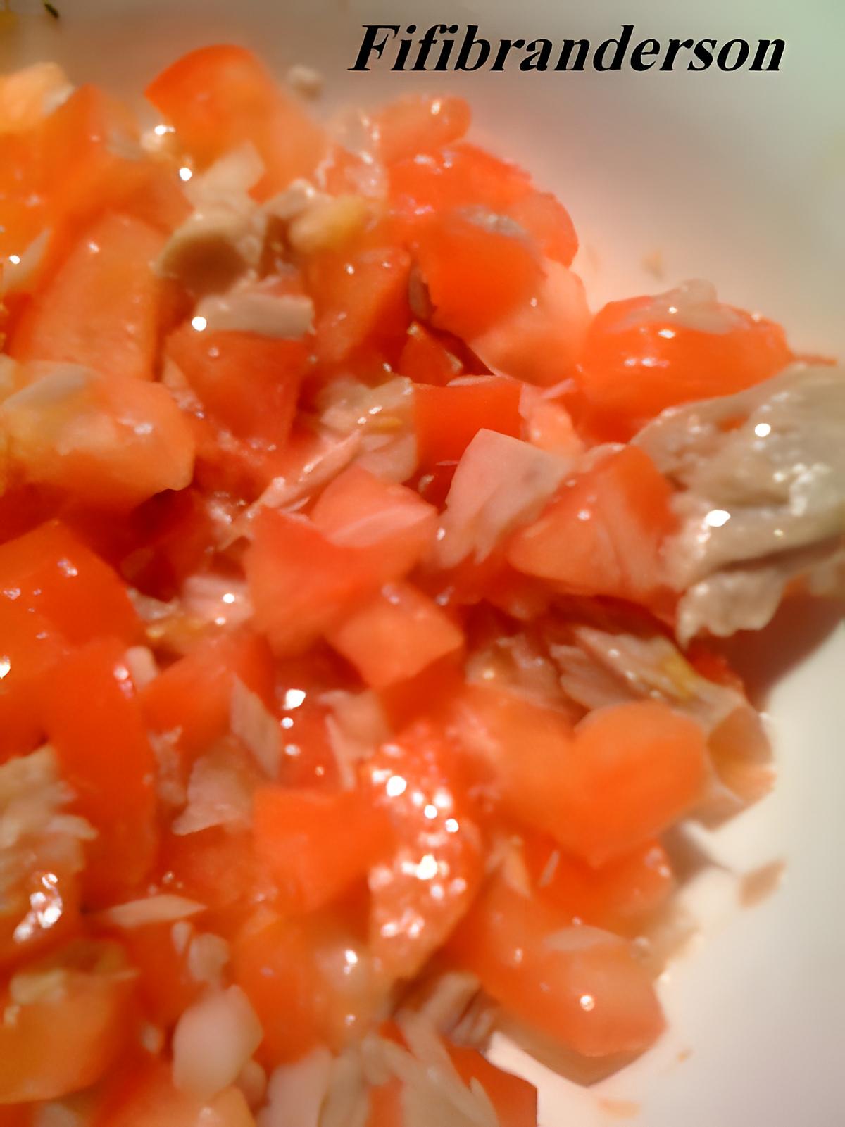 recette salade de tomate/thon