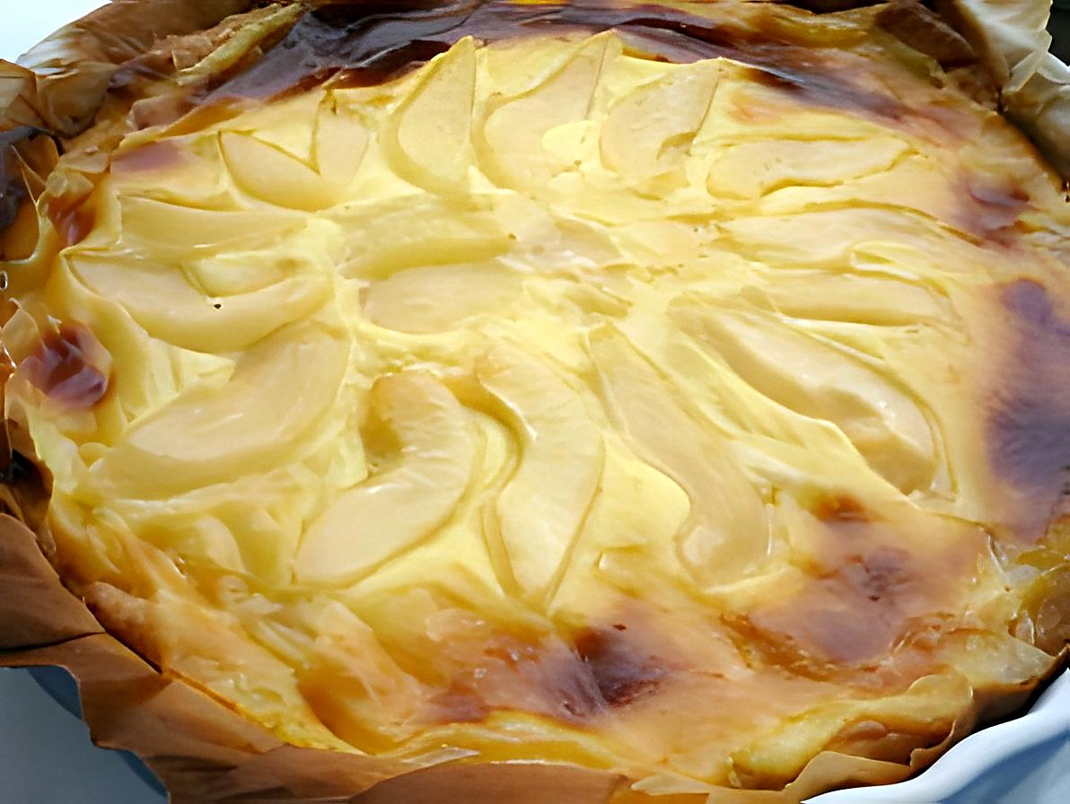 recette TARTE  FEUILLETEE  AUX  POIRES