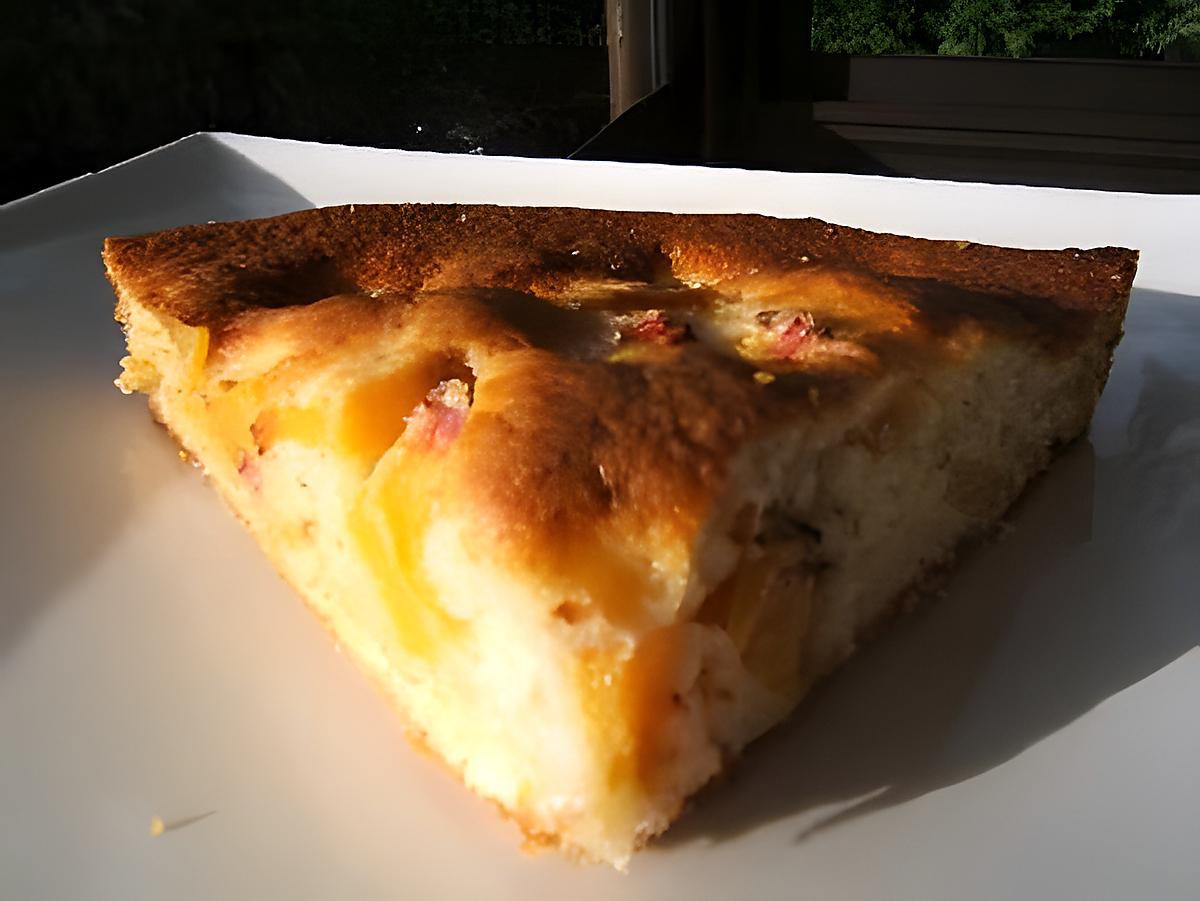 recette Gâteau très rustique aux pêches et piments d'Espelette