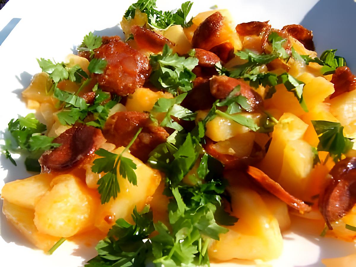 recette Sauté de pommes de terre au chorizo