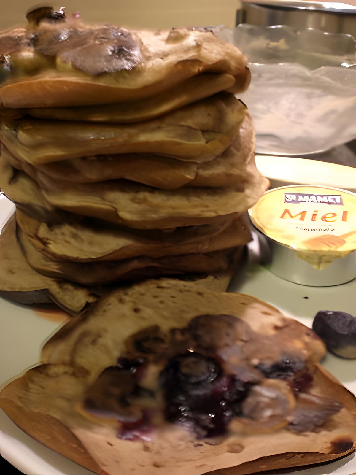 recette Une pile de Bluberry Blini à la Chataîgne