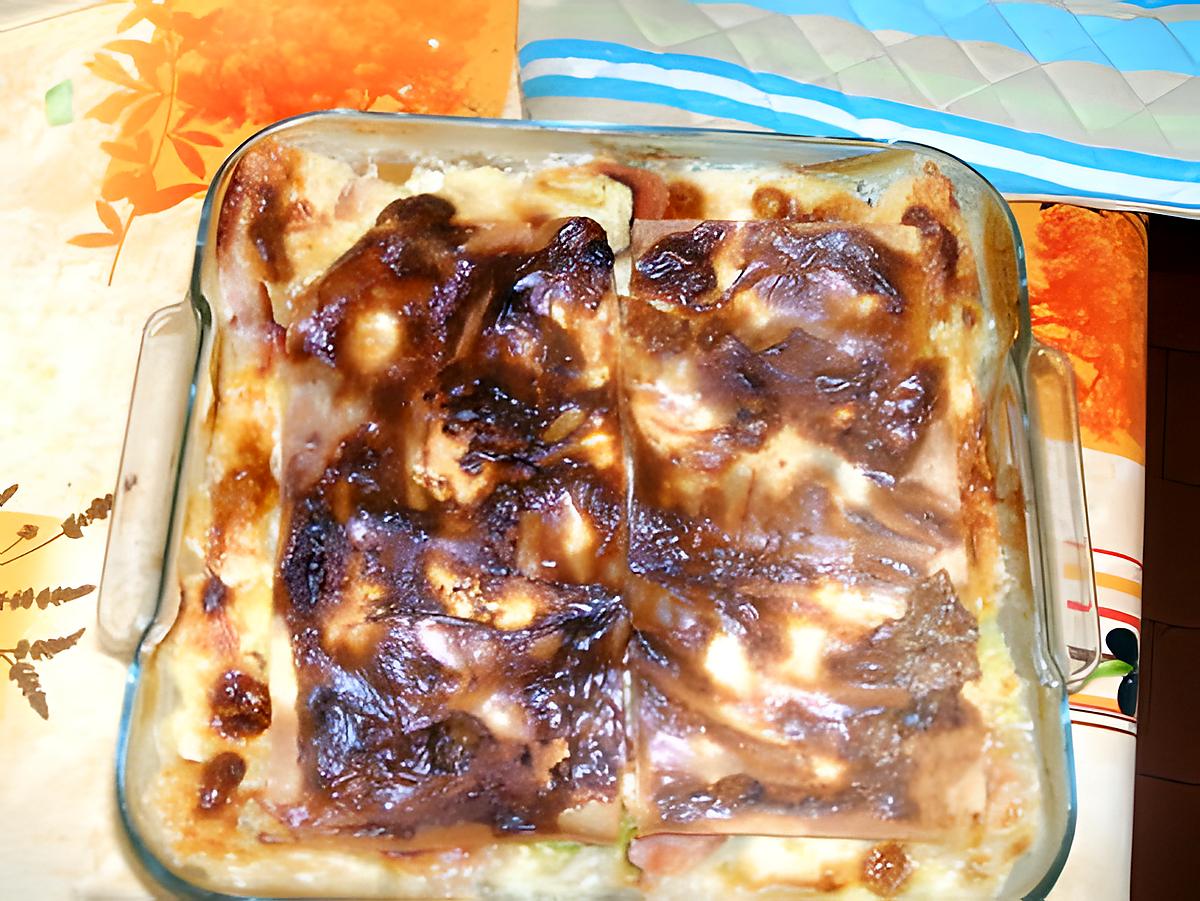 recette * Lasagnes à la créme de camenbert et aux courgettes *