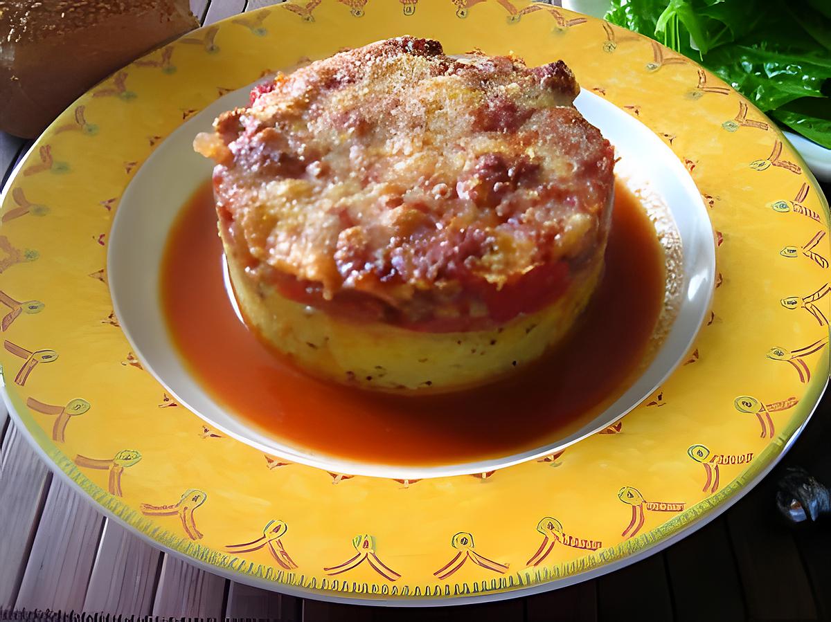 recette gratin de polenta au boeuf