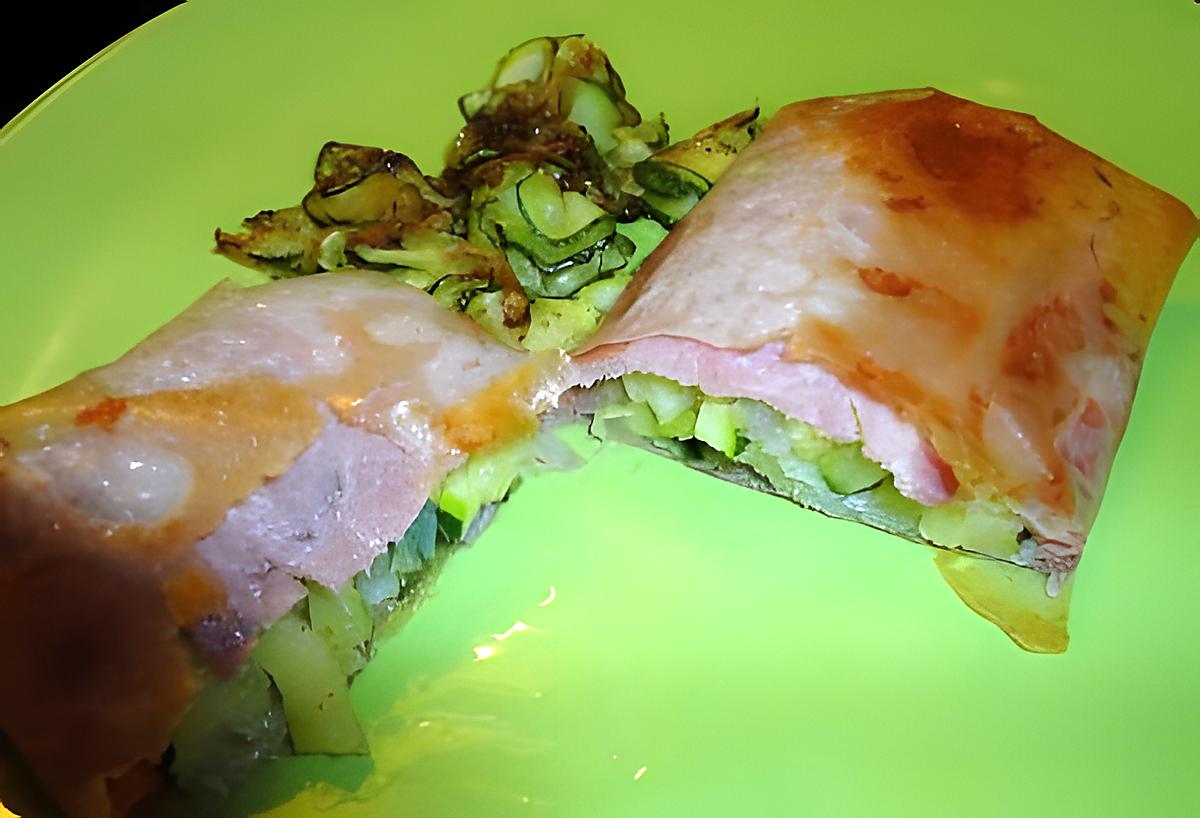 recette NEMS AU JAMBON COURGETTE