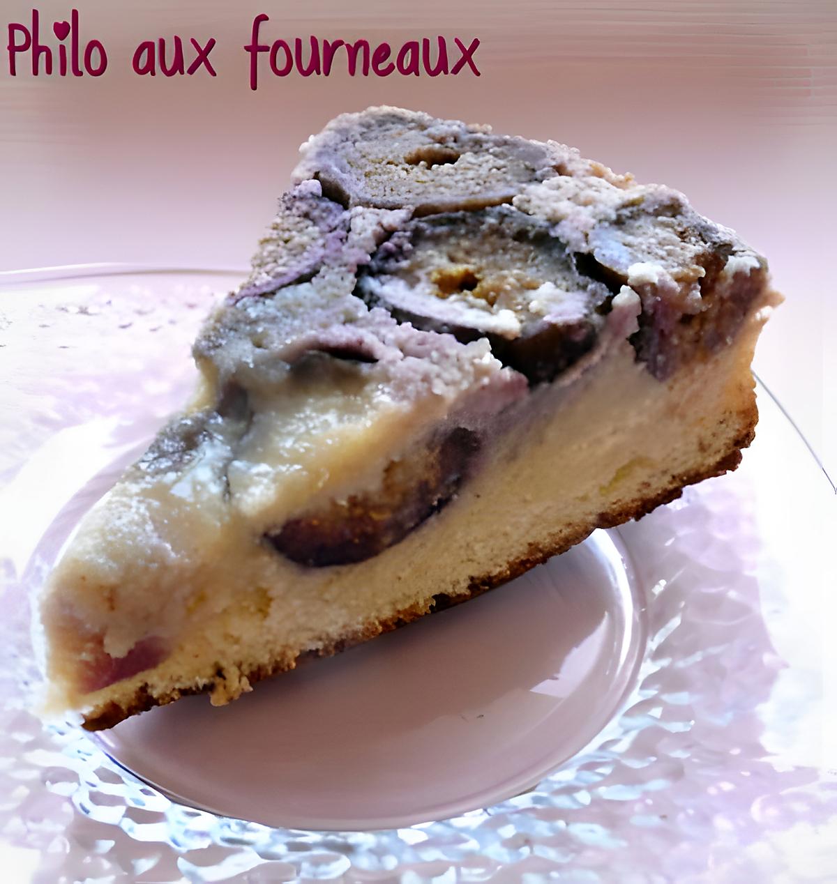 recette Gâteau pâtissier aux figues, à la crème d'amandes & à la fève Tonka