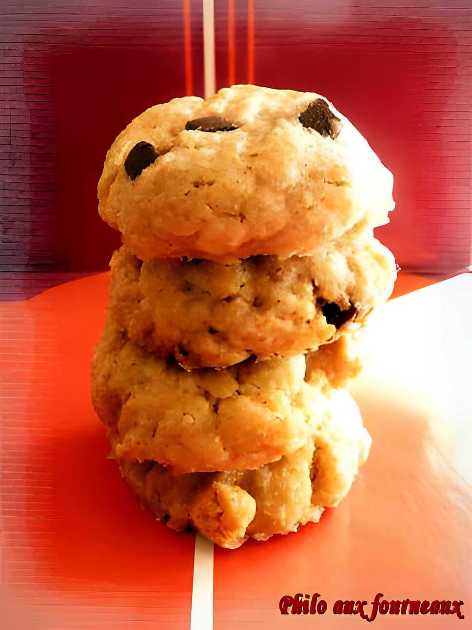 recette Cookies à la purée d'amandes & aux deux chocolats
