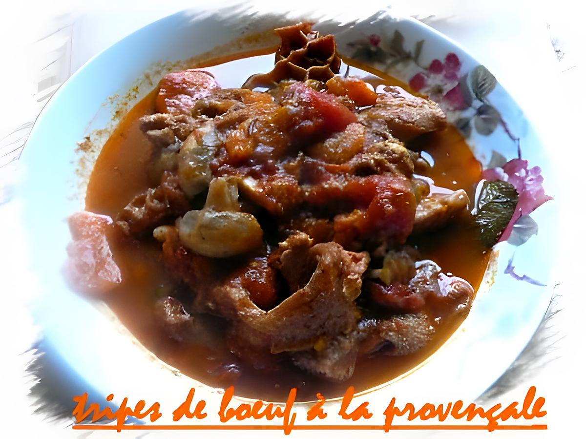 recette tripe de boeufà la provencale