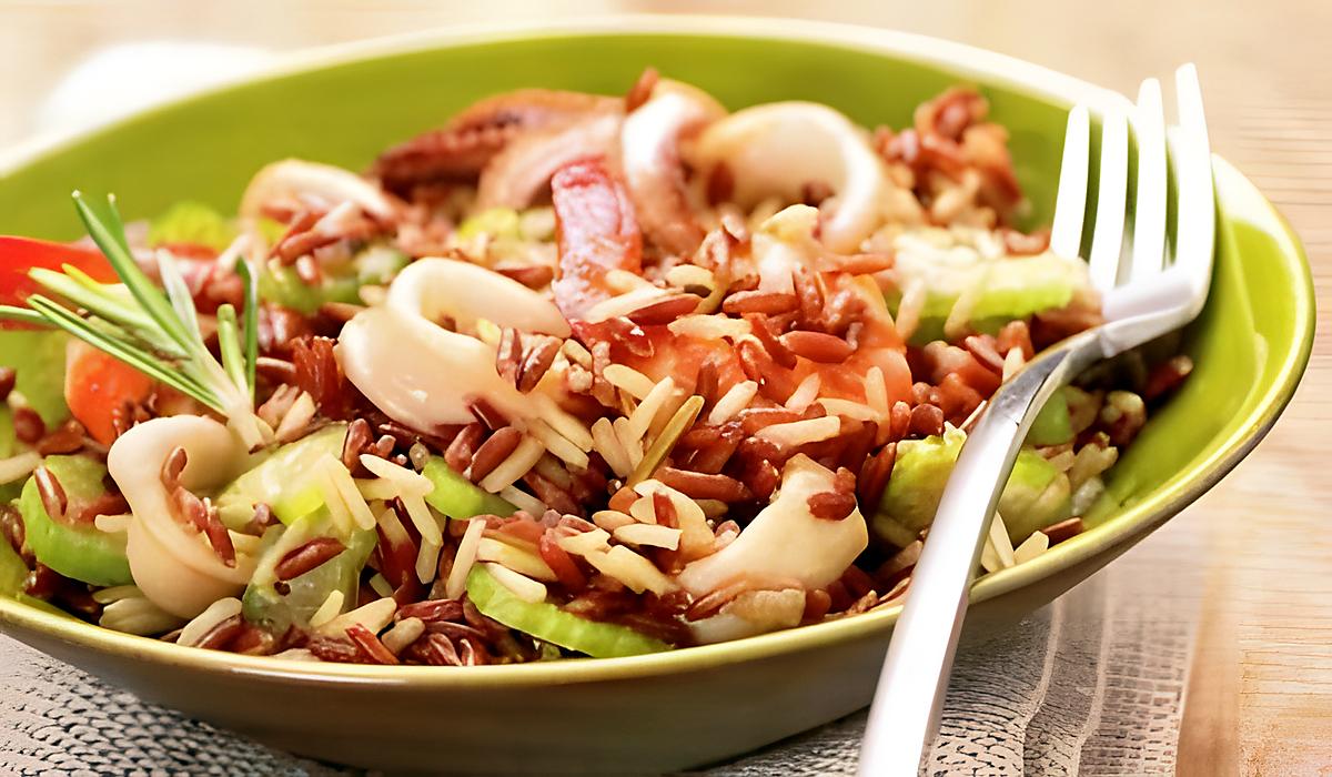 recette Salade de riz aux fruits de mer