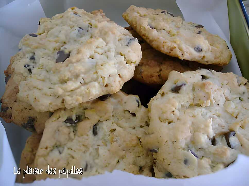 recette ~Biscuits aux grains de chocolat et au miel~