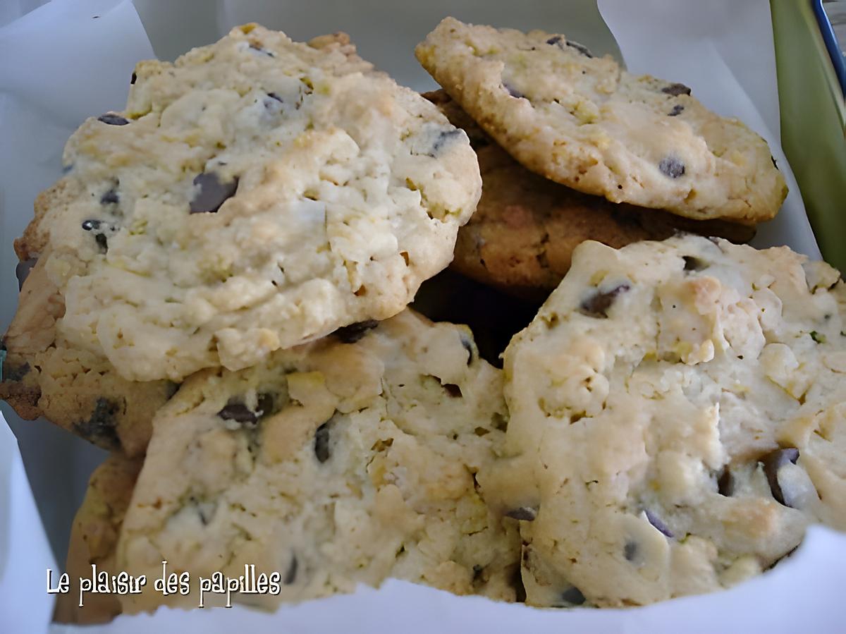 recette ~Biscuits aux grains de chocolat et au miel~ 