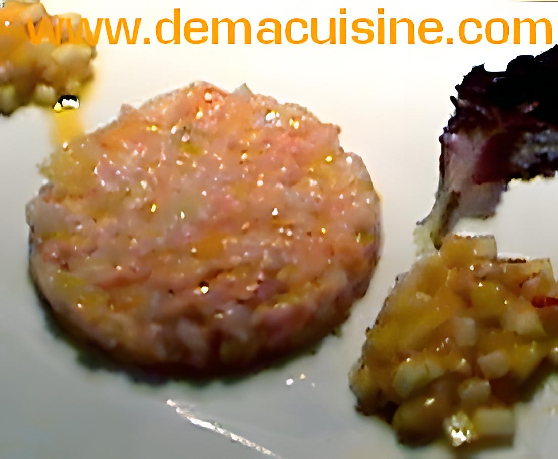 recette Tartare de noix de Saint Jacques et Saumon