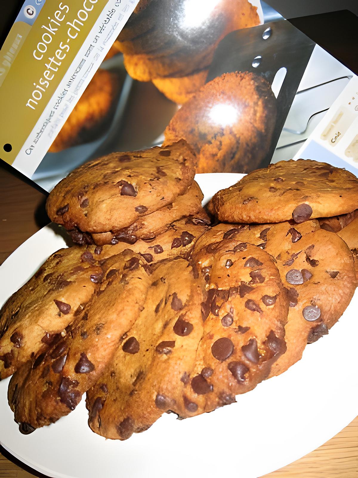 recette Cookies noisettes-chocolat