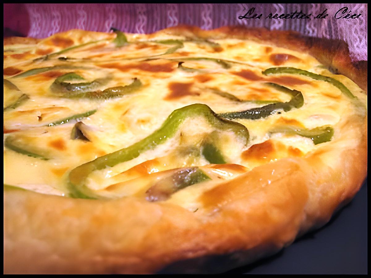 recette Quiche au thon, féta & poivron vert