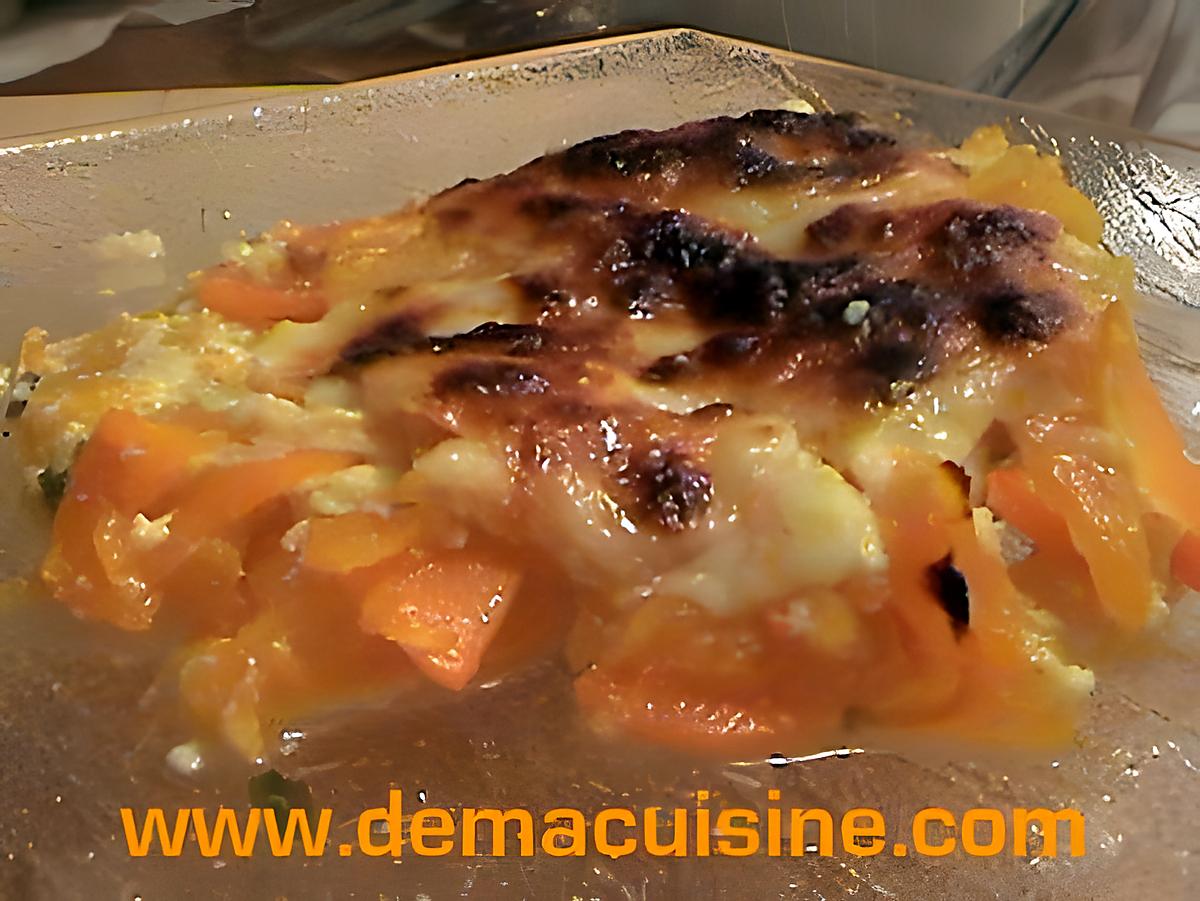 recette GRATIN DE POTIRON ET CAROTTE