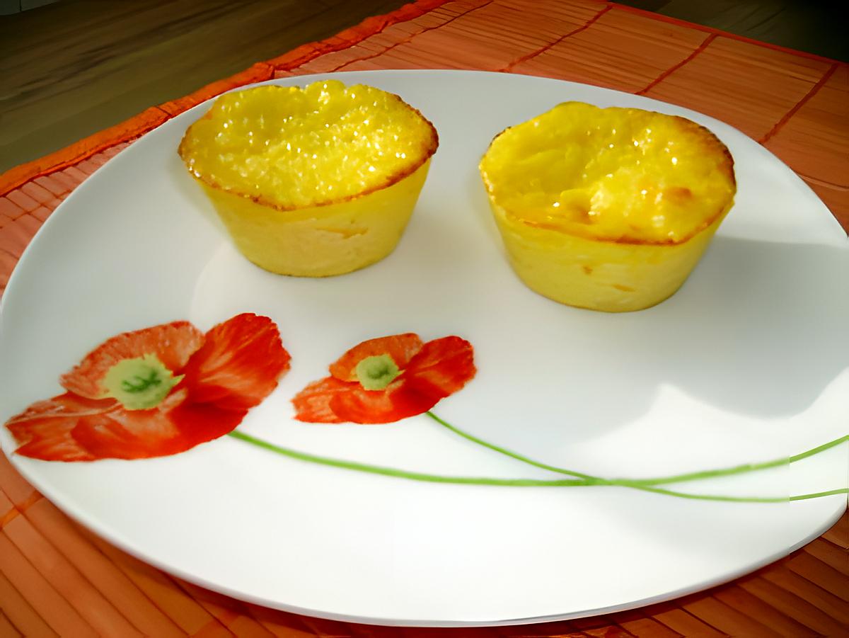 recette petits gâteaux  de semoule aux pêches