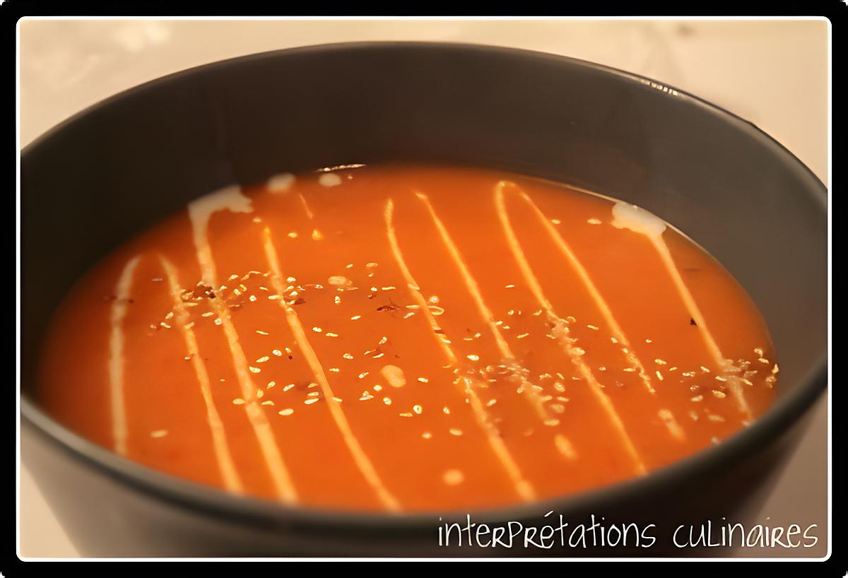 recette soupe poivron rouge & gingembre