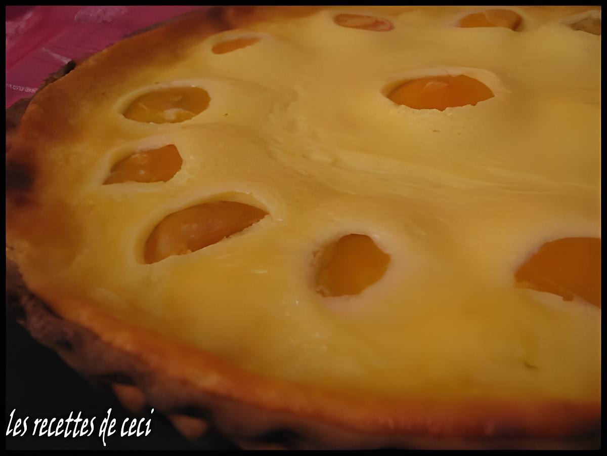 recette Tarte aux pêches version cheesecake au chocolat blanc