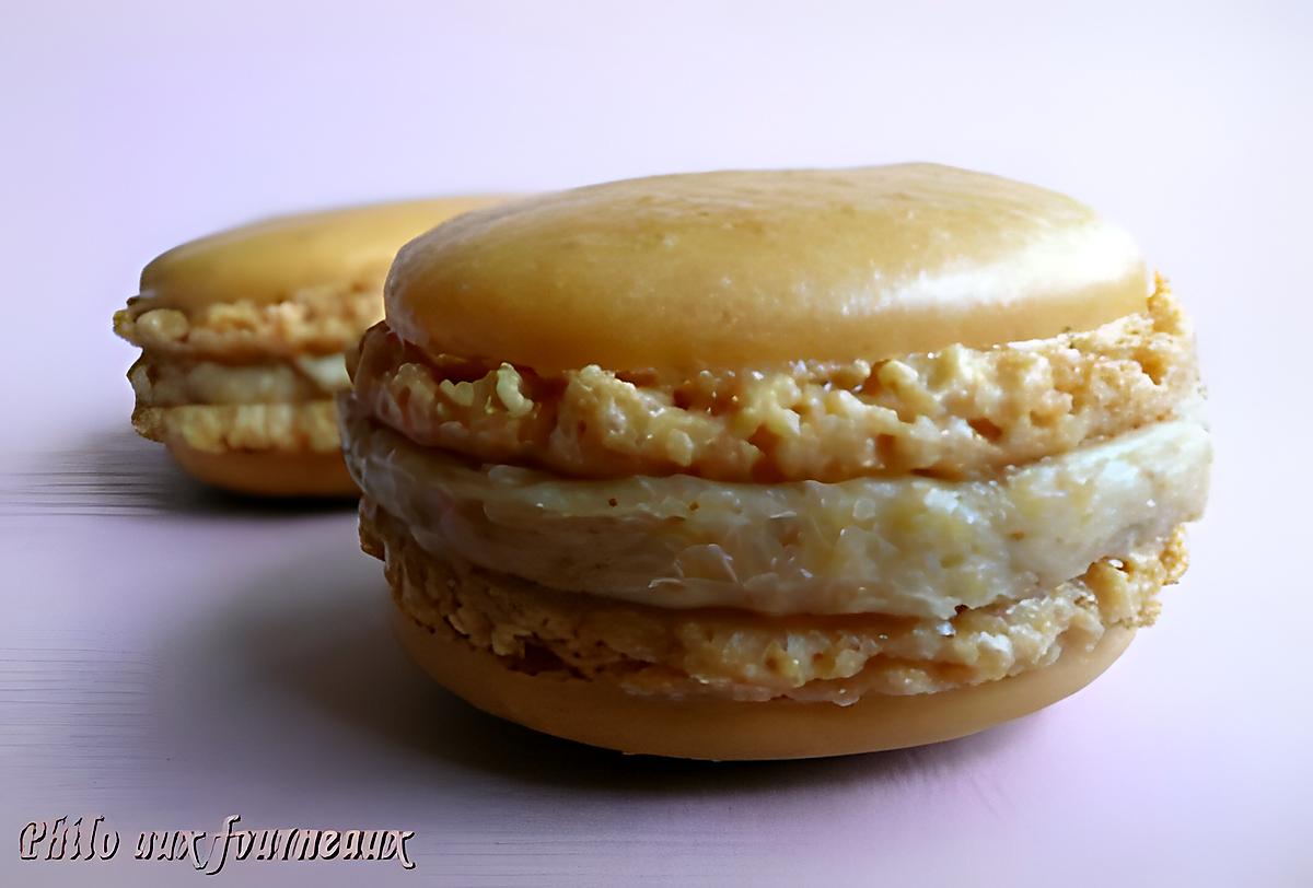 recette Macarons fourrés au pain d'épices