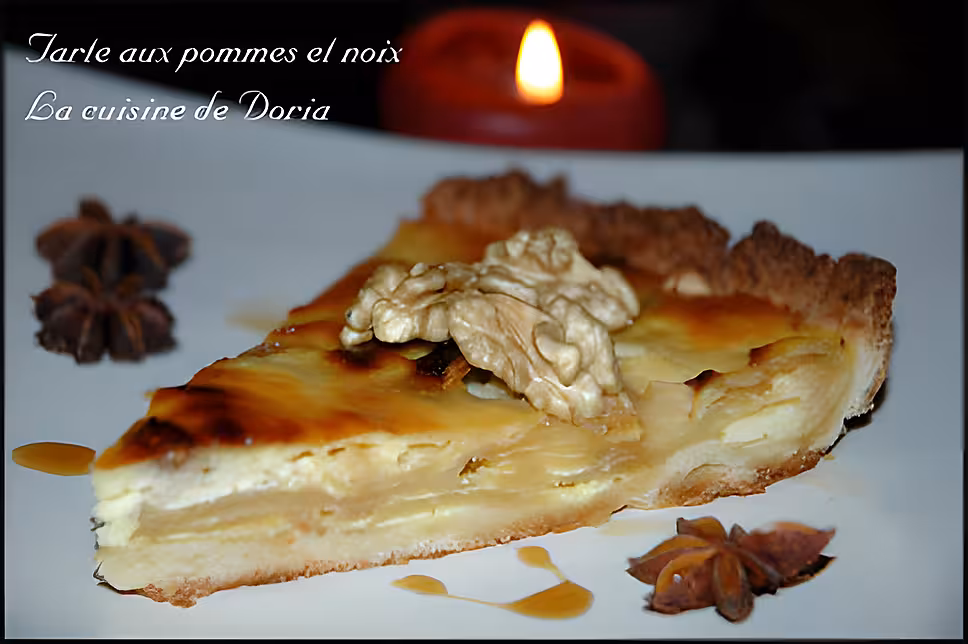 recette tarte aux pommes et noix