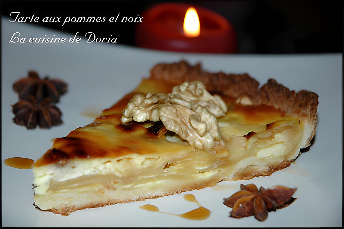 recette tarte aux pommes et noix