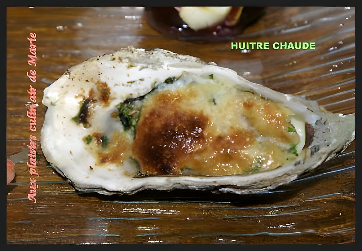 recette HUÎTRES CHAUDES