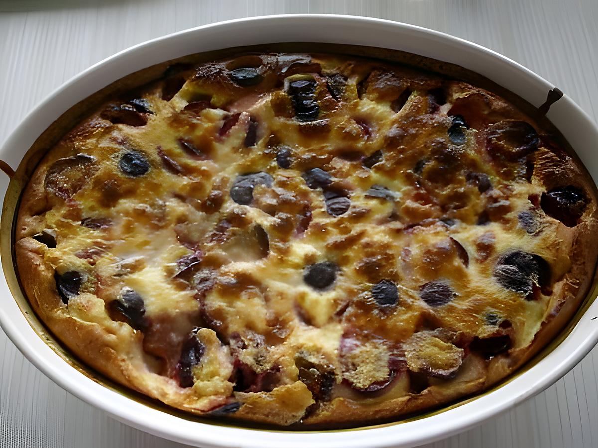 recette CLAFOUTI RAPIDE AUX PRUNES