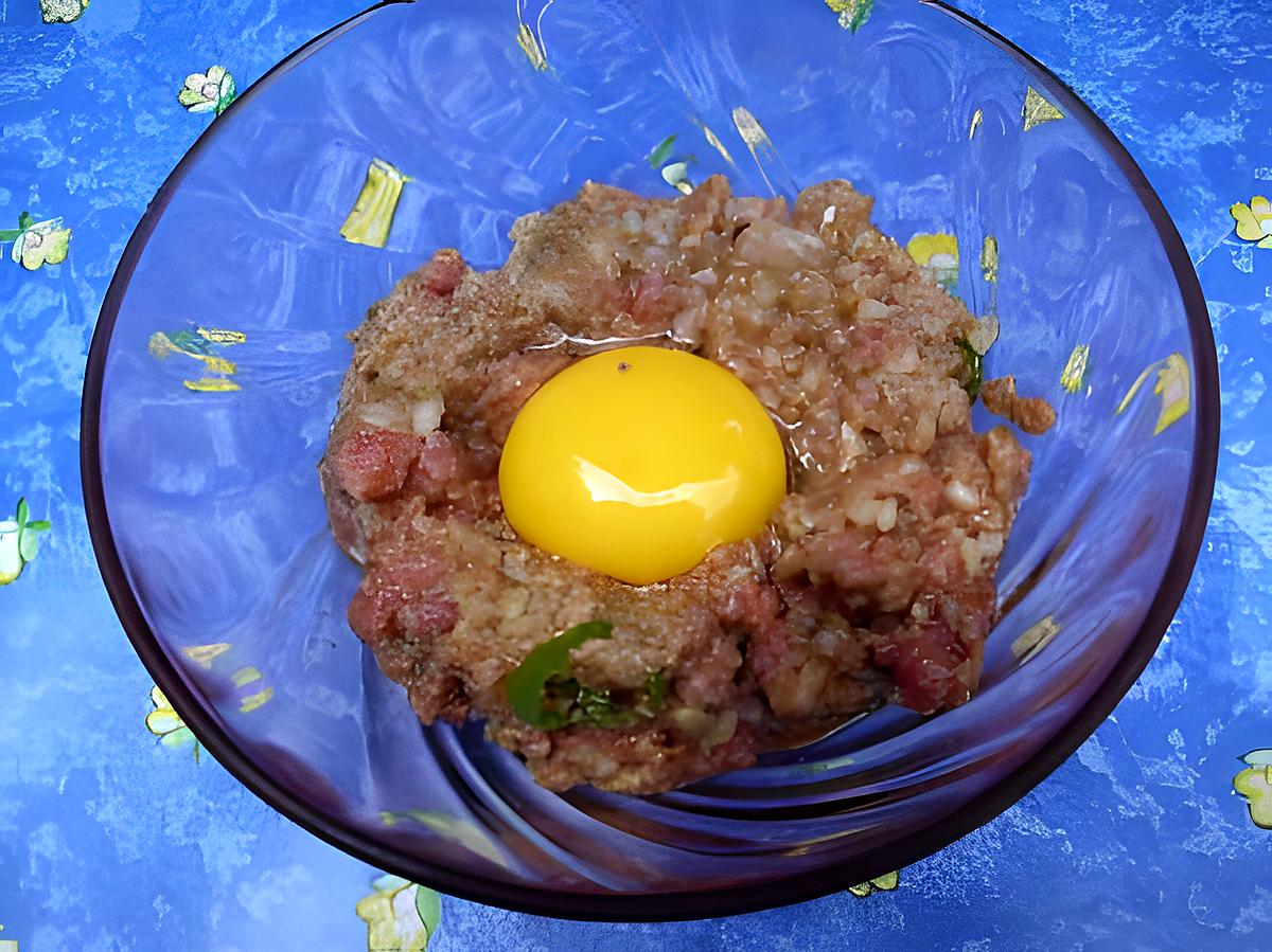 recette STEACK TARTARE