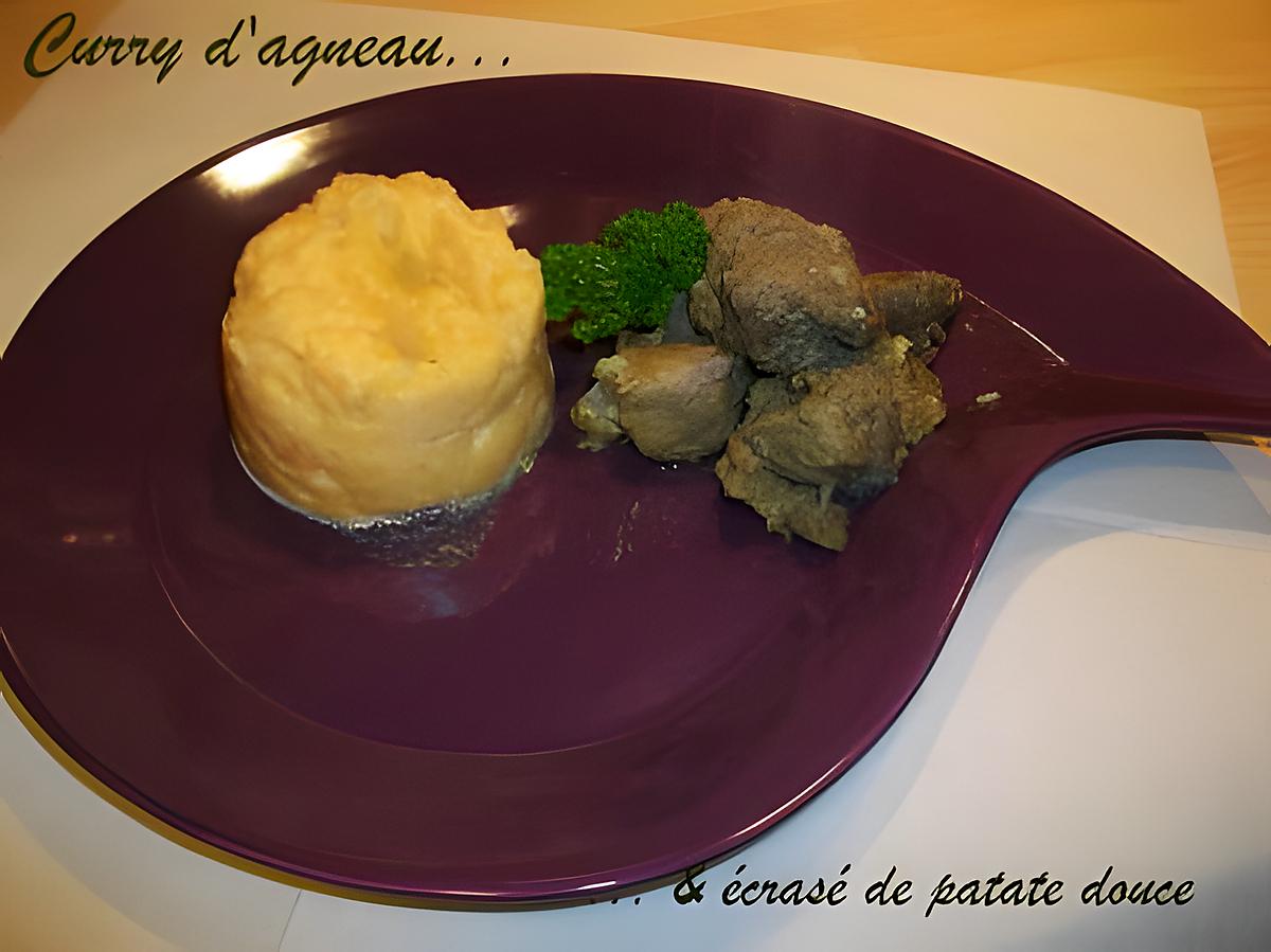 recette Curry d'agneau & écrasé de patate douce