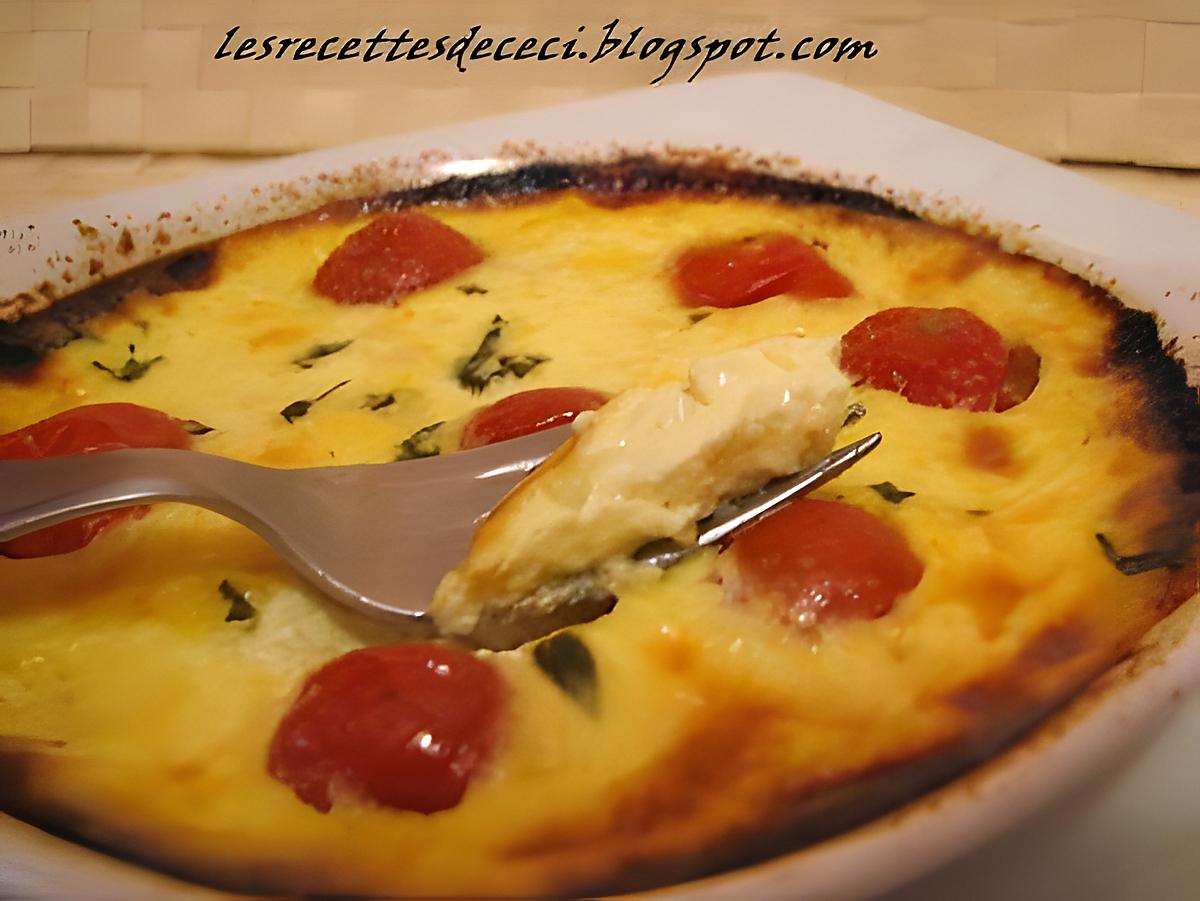 recette Crème brulée aux tomates cerises et au jambon  fumé